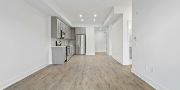 Wooden parquet flooring in a modern San Antonio home renovation