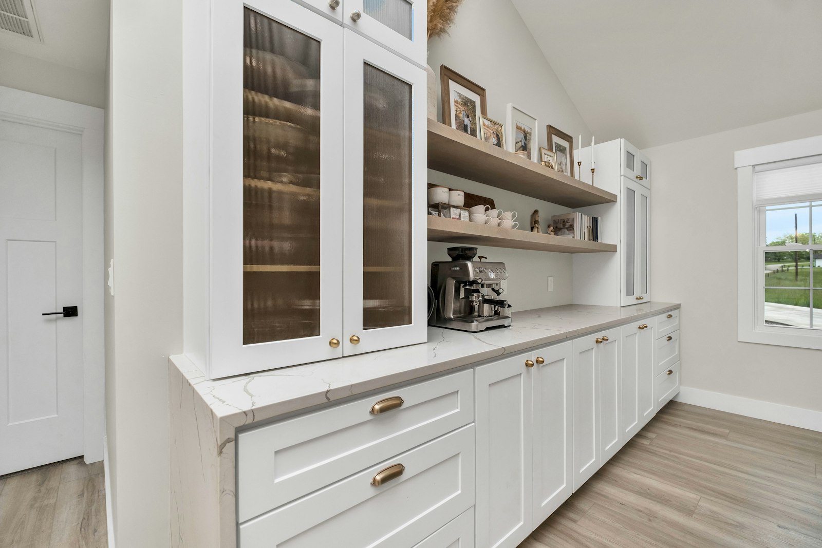 Kitchen Remodel Cost San Antonio Cabinets Inner White kitchen cabinets and wood flooring in a San Antonio kitchen remodel