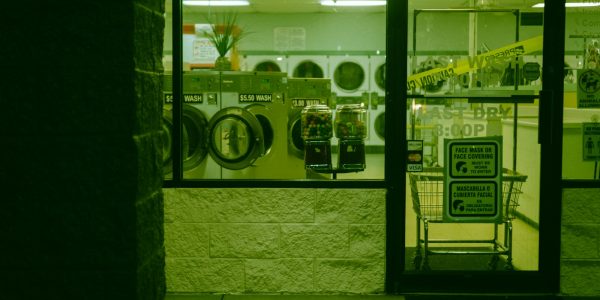 Front load washer and dryer in a remodeled San Antonio laundry room