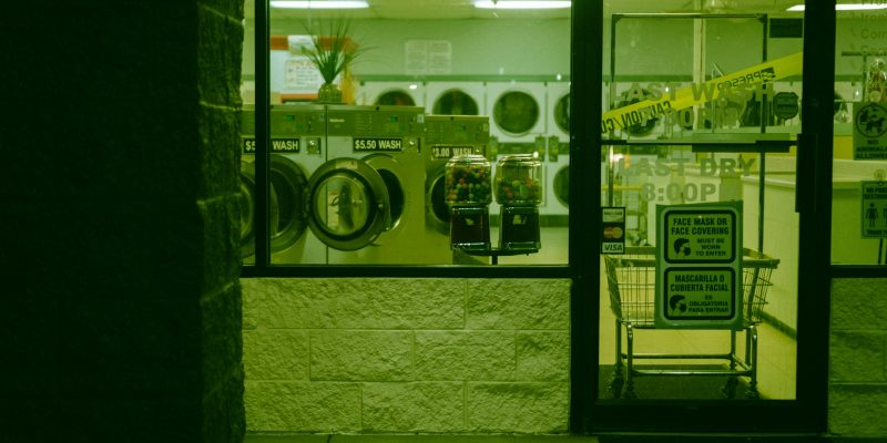 Front load washer and dryer in a remodeled San Antonio laundry room